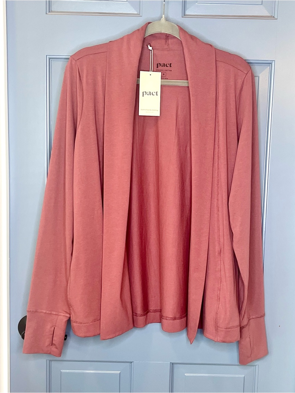 Pact New With Tags Organic Luxe Essential
Swing Stretch Cardigan Mauve M